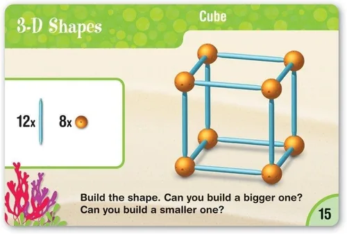 Vista 6 de Learning Resources ¡Sumérgete en las Formas! Conjunto de Geometría Marina y de Construcción - Manipulativos Matemáticos, Elementos Esenciales 3D