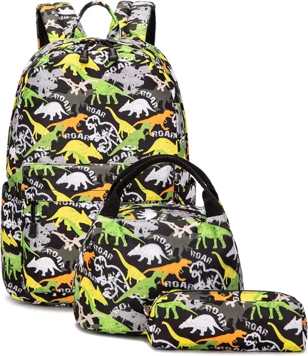 Vista 3 de Ecodudo - Morral ligero para niños y niñas, lindas mochilas escolares con lonchera
