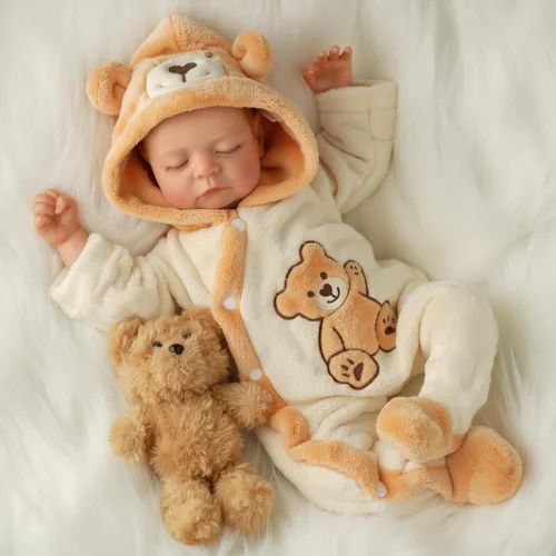 Vista 3 de BABESIDE Muñecas de bebé Reborn de 20 pulgadas, de vinilo suave y tela para dormir, muñeca realista de bebé niño, muñeca de bebé recién nacido