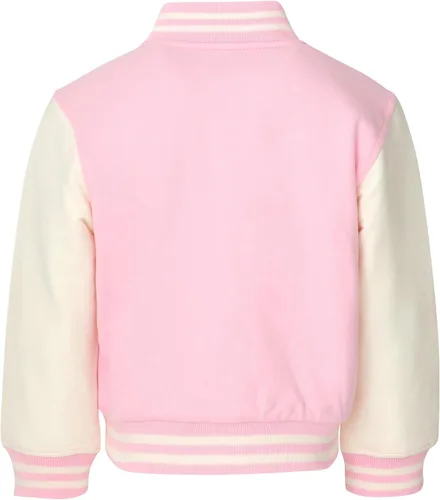 Vista 2 de Barbie Chaqueta bomber Varsity de felpa francesa para niñas pequeñas a grandes