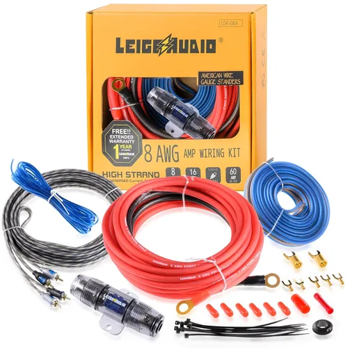 Vista 7 de Kit de cableado de amplificador de calibre 4 Ture 4 AWG, kit de cableado de instalación de amplificador - El kit de cableado de subwoofer