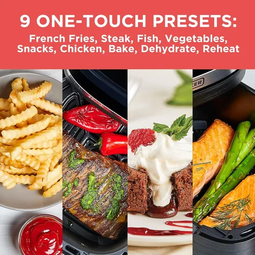 Vista 5 de BLACK+DECKER Freidora de aire Purifry de 2 cuartos de galón, sabor frito crujiente sin grasa, además de hornear, deshidrata y mantiene la comida