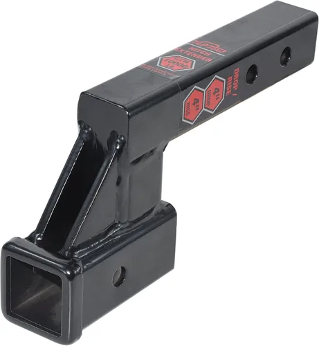 Vista 8 de TOPTOW 64121 - Elevador de extensión de enganche de remolque receptor de 2 pulgadas con elevación/caída de 2 pulgadas, vástago sólido, capacidad