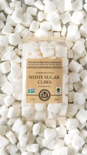 Vista 4 de India Tree Pure White Sugar Cubes - Edulcorante gourmet totalmente natural para café, té y hornear, bolsa de 12 onzas (paquete de 1)