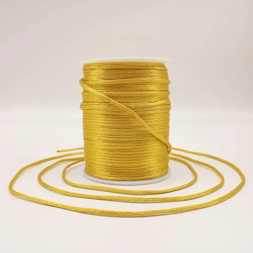 Vista 9 de 2 mm 330 Pies de Cordón de Nylon Satinado para Hacer Joyería, Pulseras, Collares, Hilo para Enhebrar, Rattail, Macramé, Kumihimo, Nudo Chino