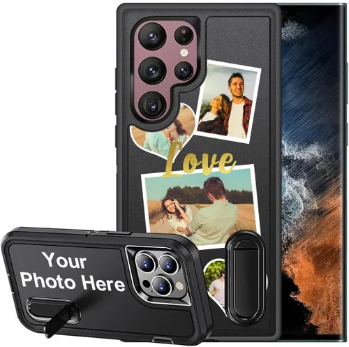 Vista 8 de Funda de teléfono personalizada para Samsung Galaxy S22 5G, funda con soporte incorporado/función atril, cubierta de protección resistente a