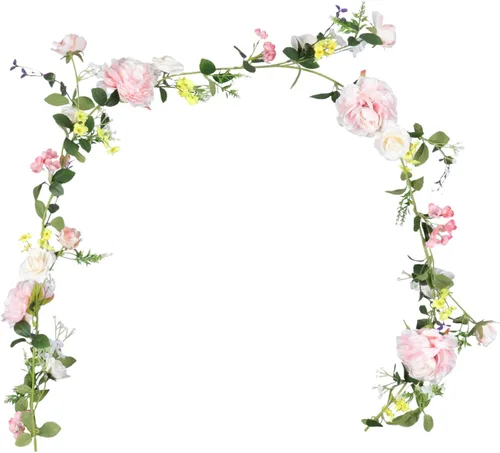 Abaodam Hojas de rosa recepción ceremonia pared vid jardín flores de seda fiesta con arco de boda artificial para Cm flor floral falsa verde