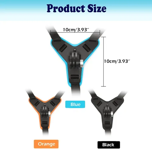 Vista 4 de Helmet Chin Holder Bracket Motorcycle Chin Strap Mount for GoPro Hero 11 10 9 8,DJI OSMO Action, SJCAM,YI and Other Action Cam (Black)