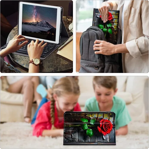 Vista 7 de Funda para Samsung Galaxy Tab S6 Lite 2022/2020 con teclado inalámbrico desmontable y soporte ajustable para proteger la tableta para Samsung Galaxy