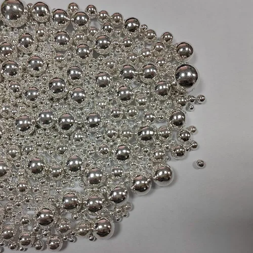 Vista 3 de Eastron Gránulos comestibles de azúcar con perlas plateadas, tamaño mezclado, decoración de pasteles, decoración de cupcakes, decoración