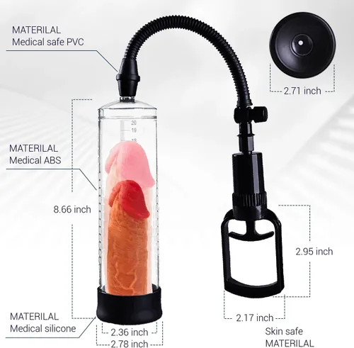 Vista 4 de Enhancement Growth Vacuum Pumps, Electric Increase Size Training Device Automatic Pumps Strength Air Suction Silicone Pocket Extend Enlarger PLR62
