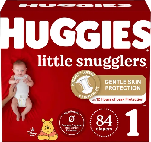 Vista 38 de Huggies Little Snugglers - Pañal para bebé, talla 1, 8 a 14 libras, 34717, 20