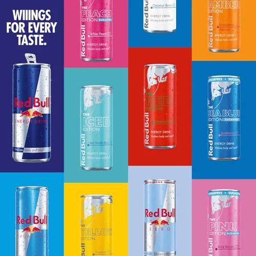 Vista 6 de Red Bull Bebida energética, sin azúcar, 8.4 onzas líquidas (paquete de 4)