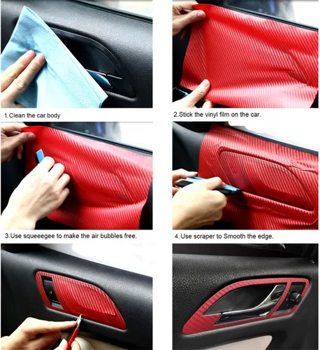 Vista 4 de Papel de contacto autoadhesivo con textura de vinilo de grano de madera de alto brillo, para decoración interior de automóvil, calcomanías