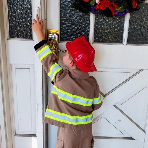 Vista 5 de Fully Involved Stitching Chaqueta personalizada de bombero para niños pequeños
