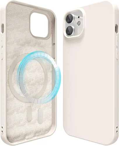 Vista 338 de oakxco Funda de silicona para iPhone 12 Pro Max, magnética, compatible con carga inalámbrica Magsafe, cubierta protectora de goma suave y delgada