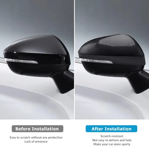Vista 2 de Cubierta de espejo retrovisor lateral compatible con Mitsubishi Outlander 2022 2023 Accesorios Cubierta protectora de espejo retrovisor lateral
