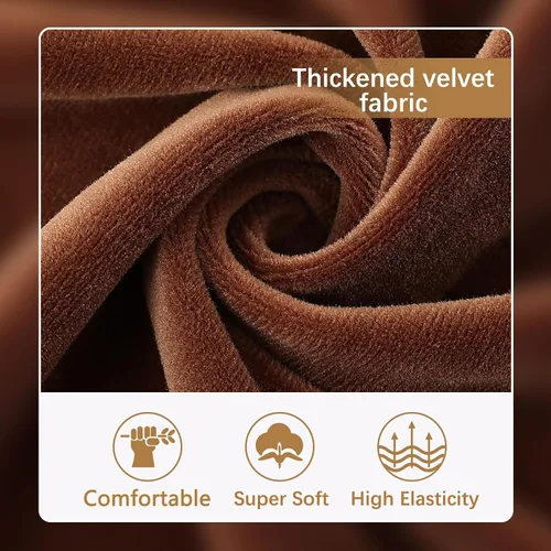 Vista 4 de hyha Fundas de cojín de terciopelo para sofá, fundas de asiento suaves para sofá modular de 2 cojines, lavables, funda mágica para sofá con parte