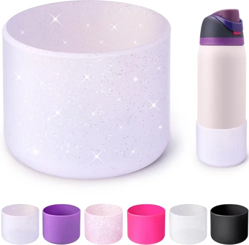 Vista 10 de Silicone Boot for Owala Water Bottle 24oz 32oz 40oz, Anti-Slip Protective Sleeve Bottom Bumper Protector for FreeSip, Twist, and Flip Stainless