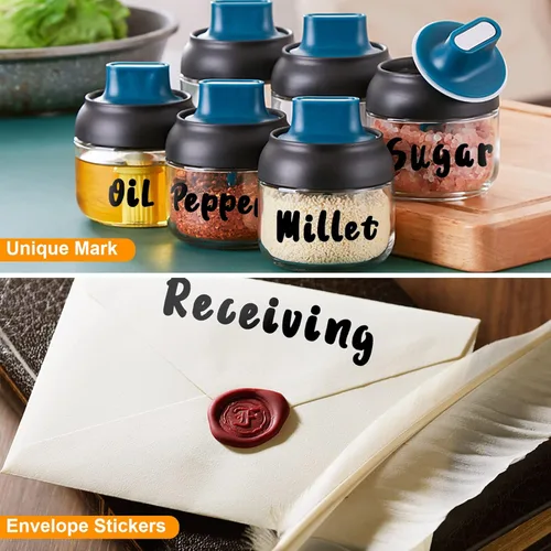 Vista 4 de 10 hojas de calcomanías de letras de vinilo, números de buzón, letras autoadhesivas para buzón, número de dirección, hogar, negocios, cocina, Negro