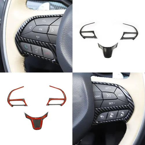 Vista 6 de crosselec Kit de bisel de fibra de carbono para volante de fibra de carbono para Chrysler 300 2015-2021