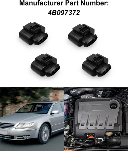 Vista 5 de ANODZU Kit de reparación de 4 piezas para conector de bobina de encendido, compatible con VW Passat Tiguan Beetle Golf Jetta AUDI A3 A4 A5 A6 Q7 TT