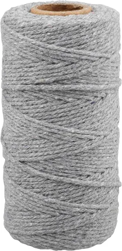 Vista 18 de G2PLUS Cuerda de Navidad, cuerda de algodón blanco y verde de 0.079 in, 656 pies, cuerda de envoltura de regalo para manualidades