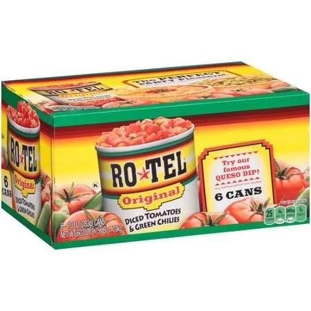 Rotel Original Tomates en dados y chiles verdes 10oz 6ct