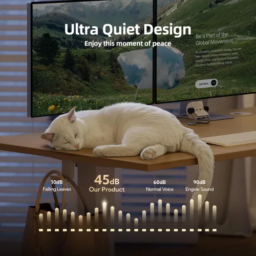 Vista 7 de INNOVAR Escritorio eléctrico de pie, escritorio de pie de altura ajustable, escritorio de pie de 40 x 24 pulgadas para computación de oficina