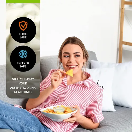 Vista 4 de PAMI Vasos de control de porciones con tapas [2 onzas, paquete de 200] – Pequeños recipientes de plástico para alimentos – Vasos de Ramekin