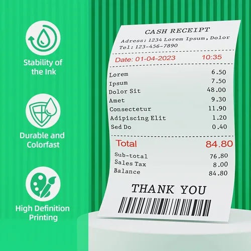 Vista 4 de Paquete de 12 cintas ERC30/34/38 en negro y rojo compatibles con impresoras Epson TM-U220 M188B ERC30 ERC34 ERC38 NK506