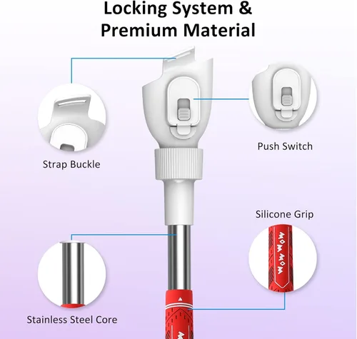 Vista 2 de VirtualBuff Dual Golf Club Adapters Attachment for Meta Oculus Quest 2 Controllers - Real Golf Shaft with Stainless Steel Core and Silicone Grips