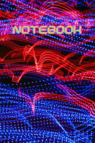 Notebook Retro Futuristic Cyber Inspired Blank Lined Notebook