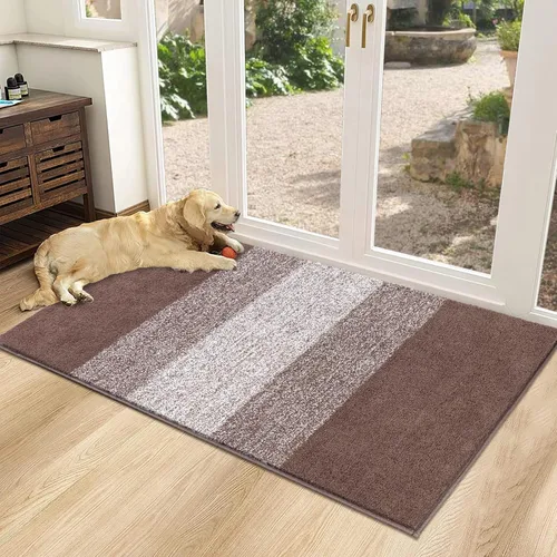 Vista 9 de Vaukki Tapete de Entrada Interior para Puerta, Tapete Antideslizante Absorbente Atrapa Barro, Tapete de Piso Interior, Alfombra de Puerta Lavable
