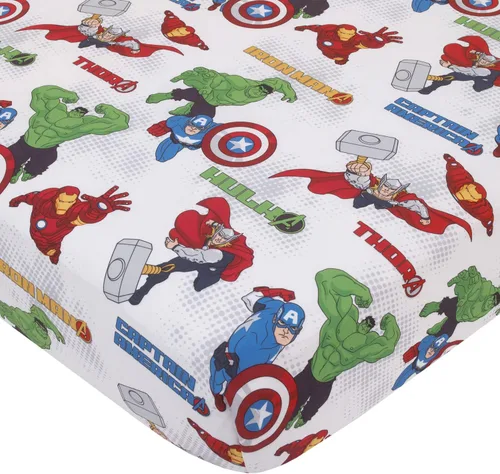 Vista 5 de Marvel Avengers - Juego de sábanas de 2 piezas para niños pequeños