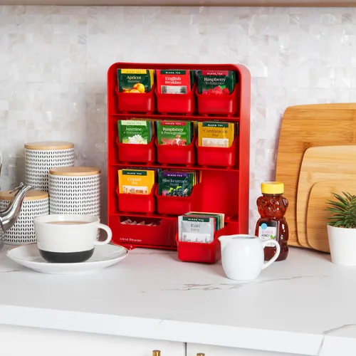 Vista 3 de Mind Reader, organizador para condimentos y soporte para saquitos de té "Baggy", color negro, ninguno , Negro