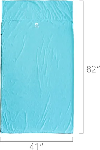 Vista 4 de Pike Trail Forro para saco de dormir sábana de viaje y campamento, inserto ligero y compacto con cremallera de longitud completa