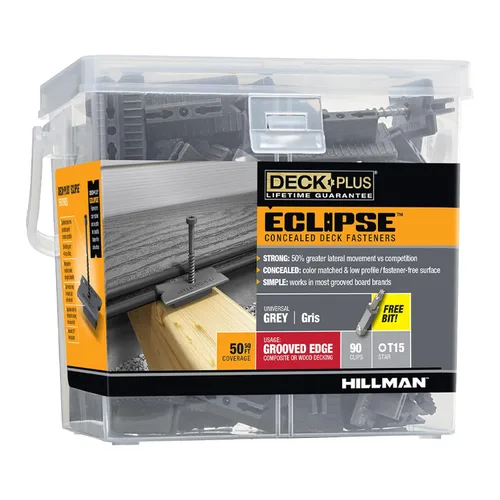 Vista 9 de Deck Plus Eclipse - Sujetadores ocultos, tornillos de cubierta, tornillos para madera, acero inoxidable, negro, paquete de 360