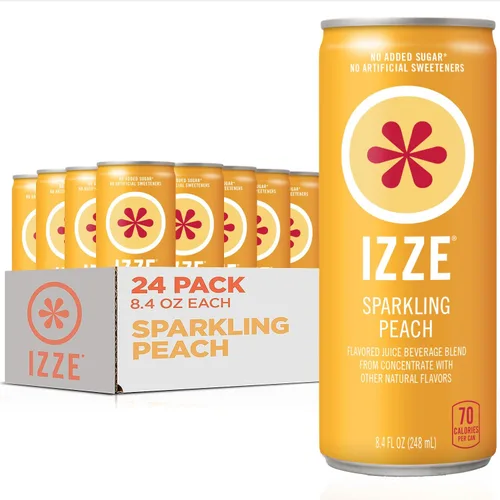 Vista 21 de IZZE - Mezcla de bebida de jugo con agua con gas, manzana, sin azúcar añadido, 8.4 onzas líquidas, 24 latas