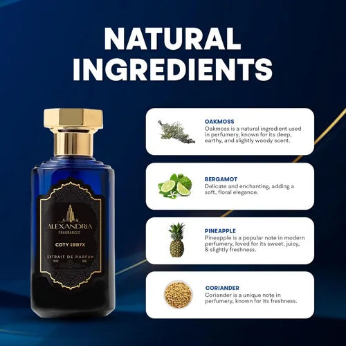 Vista 5 de Alexandria Fragrances COTY 1997x Perfume – Eau de Parfum unisex premium con notas almizcladas, cítricos y amaderadas – Fragancia con bergamota