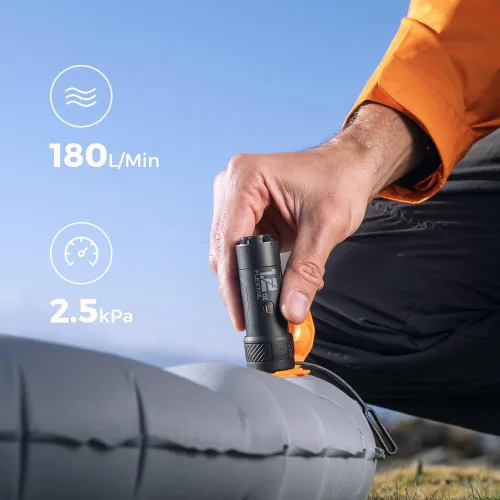 Vista 8 de FLEXTAILGEAR Bomba de Aire Zero para Inflables, Bomba de Aire Eléctrica Ultra-Mini de 1.2 oz Bomba Portátil para Colchón de Aire, Bomba de Aire