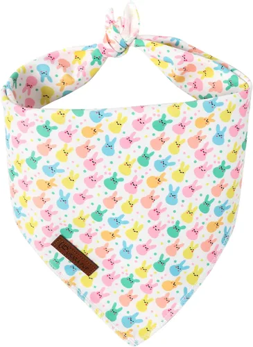Vista 35 de Bandana de verano para mascotas - Bufanda triangular de rejilla de algodón cómoda para cachorros, pañuelo lavable para perros o gatos, niños