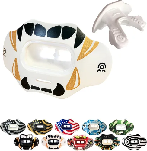 Vista 24 de Protector bucal MAXX/Might Football y deportes de alto impacto para adultos y jóvenes (correa incluida)