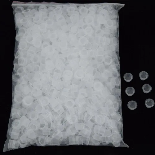 Tapas de tinta, 1000 unidades, desechables para tatuaje, tamaño mediano, 0.512 in, suministros de tatuaje para tinta de tatuaje