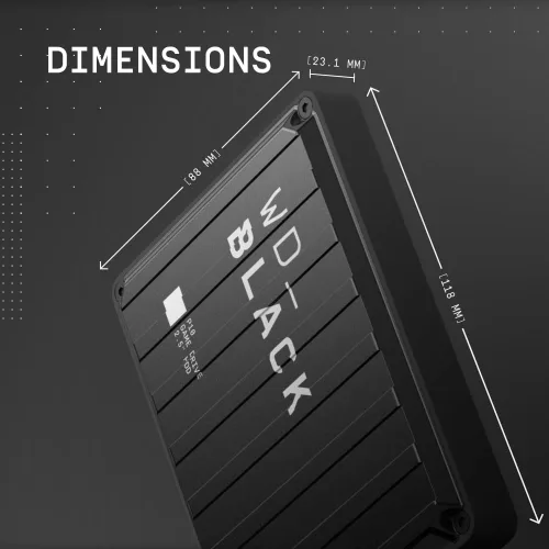 Vista 3 de WD_BLACK 6TB P10 Game Drive - Disco duro externo portátil, funciona con PlayStation, Xbox y PC - WDBZ7D0060BBK-WESN