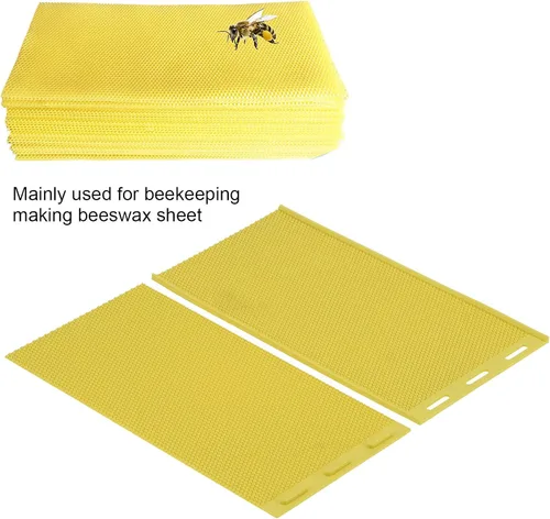 Vista 3 de 2 hojas de velas de cera de abejas, kit de fabricación de velas de bricolaje con estampado de cera de abeja, hoja de prensa de cera de abeja