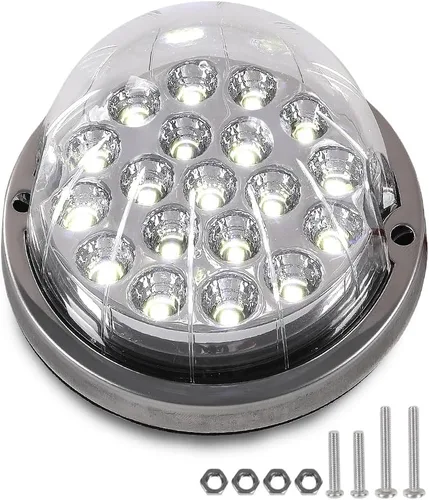 Vista 11 de PIT66 Lente transparente Luz LED azul Sandía (19 LED) Marcador de luz intermitente universal