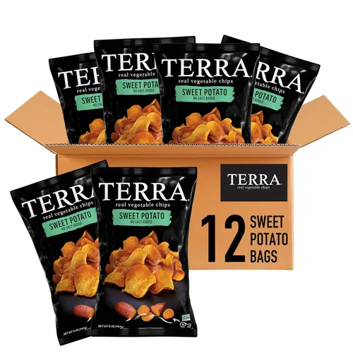 Vista 19 de Terra Chips de verduras, chips azules con sal marina, 5 onzas (paquete de 12)