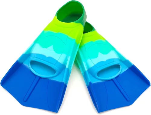 Aletas de natación para niños, cómodas aletas de silicona para nadar y bucear, tamaño adecuado para principiantes, niños, niñas, niños y adultos