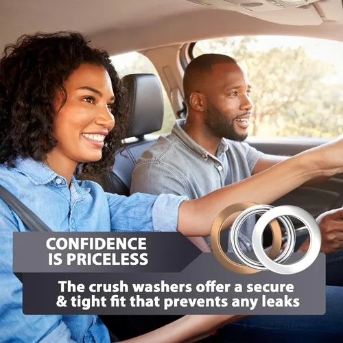 Vista 7 de 12 piezas de kit de junta de servicio con arandelas de estrangulamiento para tapón de drenaje de caja de transferencia y diferencial – Reemplazo